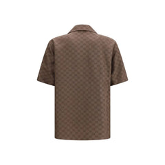 Gucci Brown Linen Shortsleeve Shirt