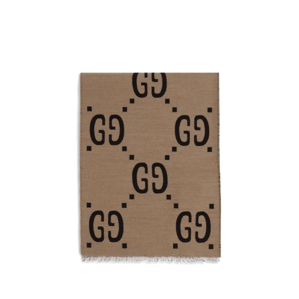 Gucci Brown Silk Scarf