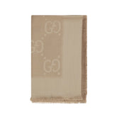 Gucci Brown Wool Oves Aries Foulard