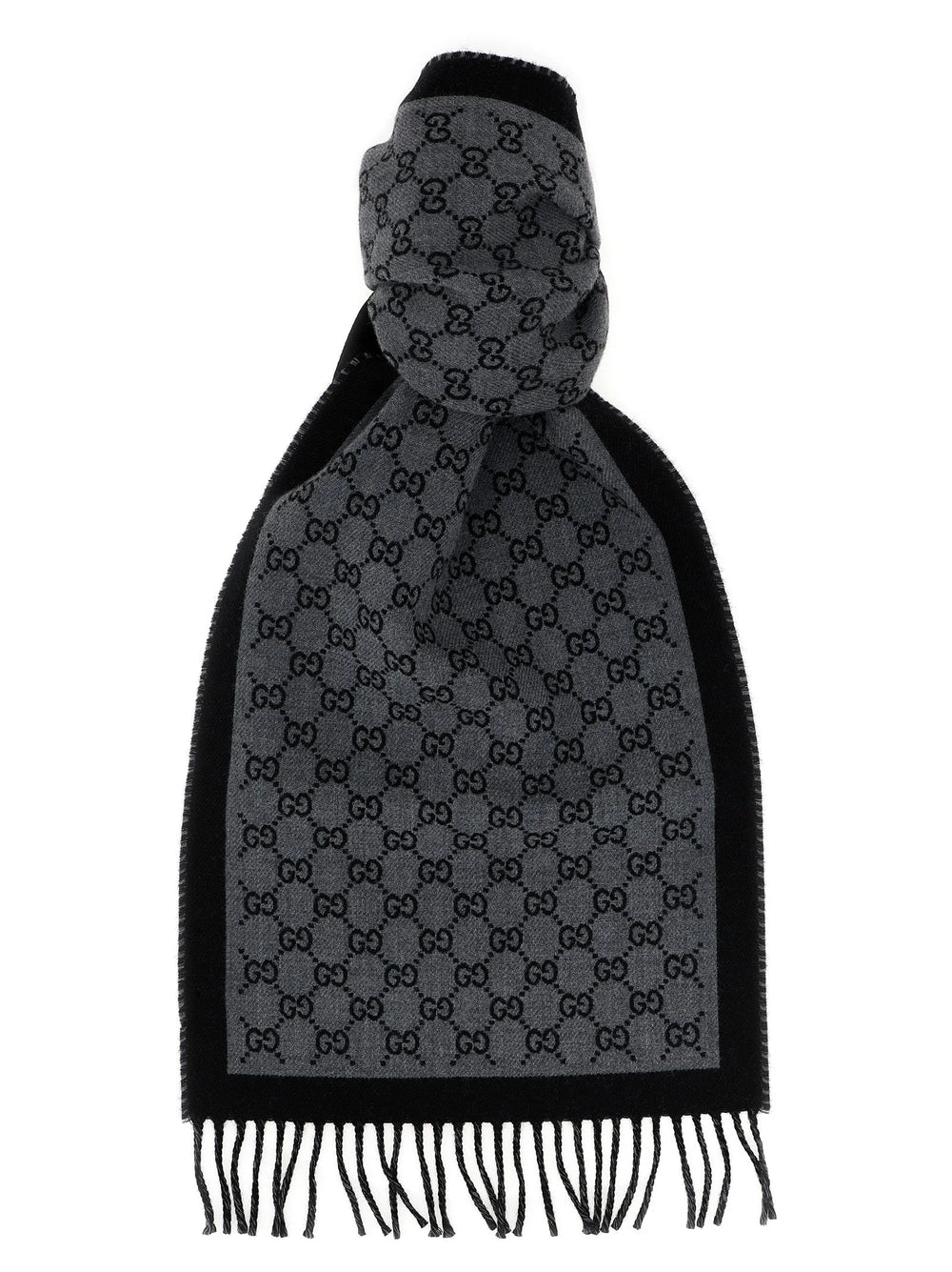 Gucci Gray Wool Scarf