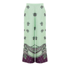 Gucci Green Silk Pant - Trousers