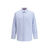 Gucci Light Blue Cotton Pattern Shirt - 15.5