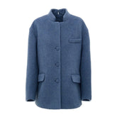 Gucci Light Blue Wool Jackets & Coat - IT44|L - Overcoats