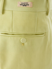 Gucci Lime Yellow Polyester Pants - Trousers
