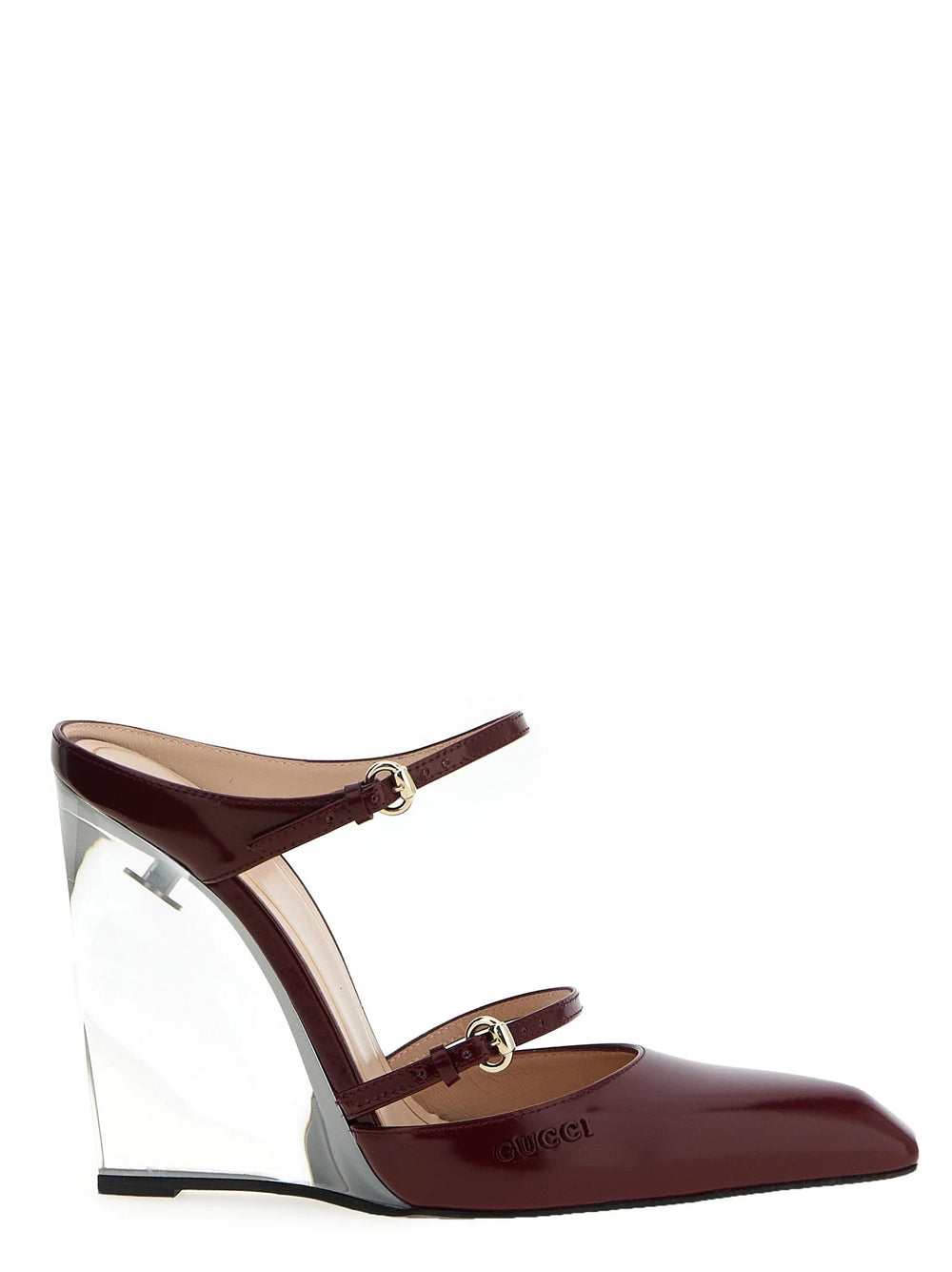 Gucci Multicolor Leather Wedge Sandals - EU37/US7