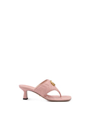 Gucci Mystic Pink Nappa Charlotte Leather Sandals - Sandals