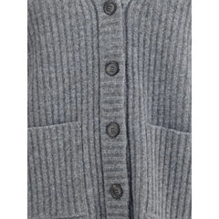 Gucci Ribbed Knit Wool Cardigan - M