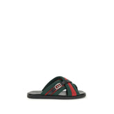 Gucci Web Sandals with Interlocking GG - EU39.5/US6.5 - Sandals