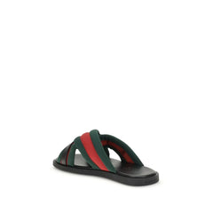 Gucci Web Sandals with Interlocking GG - EU39.5/US6.5 - Sandals