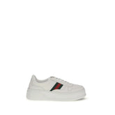 Gucci White Calf Leather Bos Taurus Chunky Sneakers