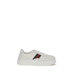 Sneakers chunky en cuir de veau blanc Gucci