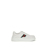 Gucci White Calf Leather Bos Taurus Chunky Sneakers