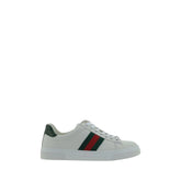 Gucci White Calf Leather Bos Taurus Low Top Sneakers