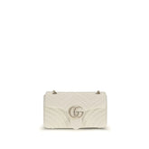 Gucci White Calf Leather Bos Taurus Shoulder Bag
