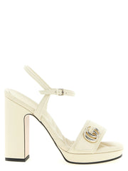 Escarpins à talon haut en veau blanc Gucci