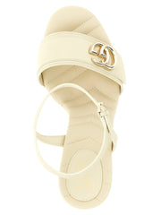 Gucci White Calfskin High Heel Pumps