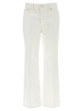 Gucci White Cotton Cropped Jeans - 26