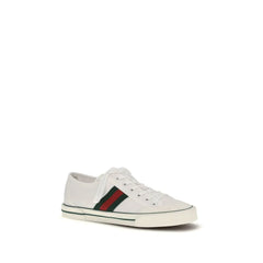 Gucci White Cotton Low Top Sneakers - EU40.5/US7.5