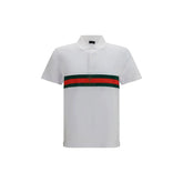 Gucci White Cotton Polo Shirt