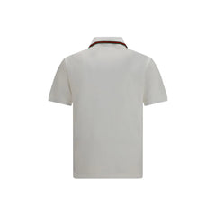 Gucci White Cotton Polo Shirt