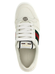 Gucci White Lamb Leather Low Top Sneakers - EU41/US11