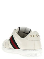 Gucci White Lamb Leather Low Top Sneakers - EU41/US11