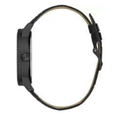 Guess Black Leather Watch - Watches
