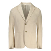 Guess Jeans Beige Cotton Men Jacket