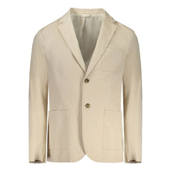 Guess Jeans Beige Cotton Men Jacket