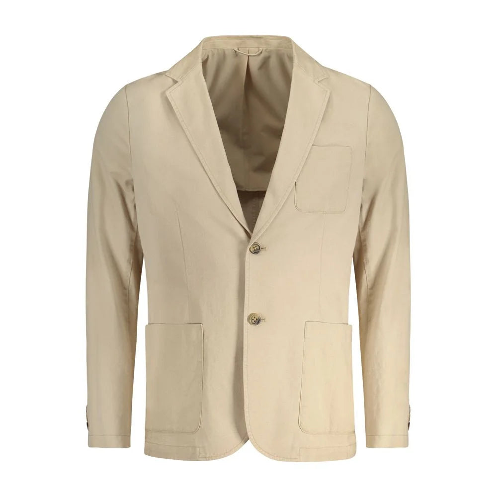 Guess Jeans Beige Cotton Men Jacket - Sport Jackets
