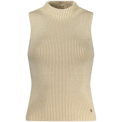 Guess Jeans Beige Cotton Tank Top - S