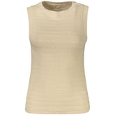 Guess Jeans Beige Cotton Tank Top - XS - Tank Tops