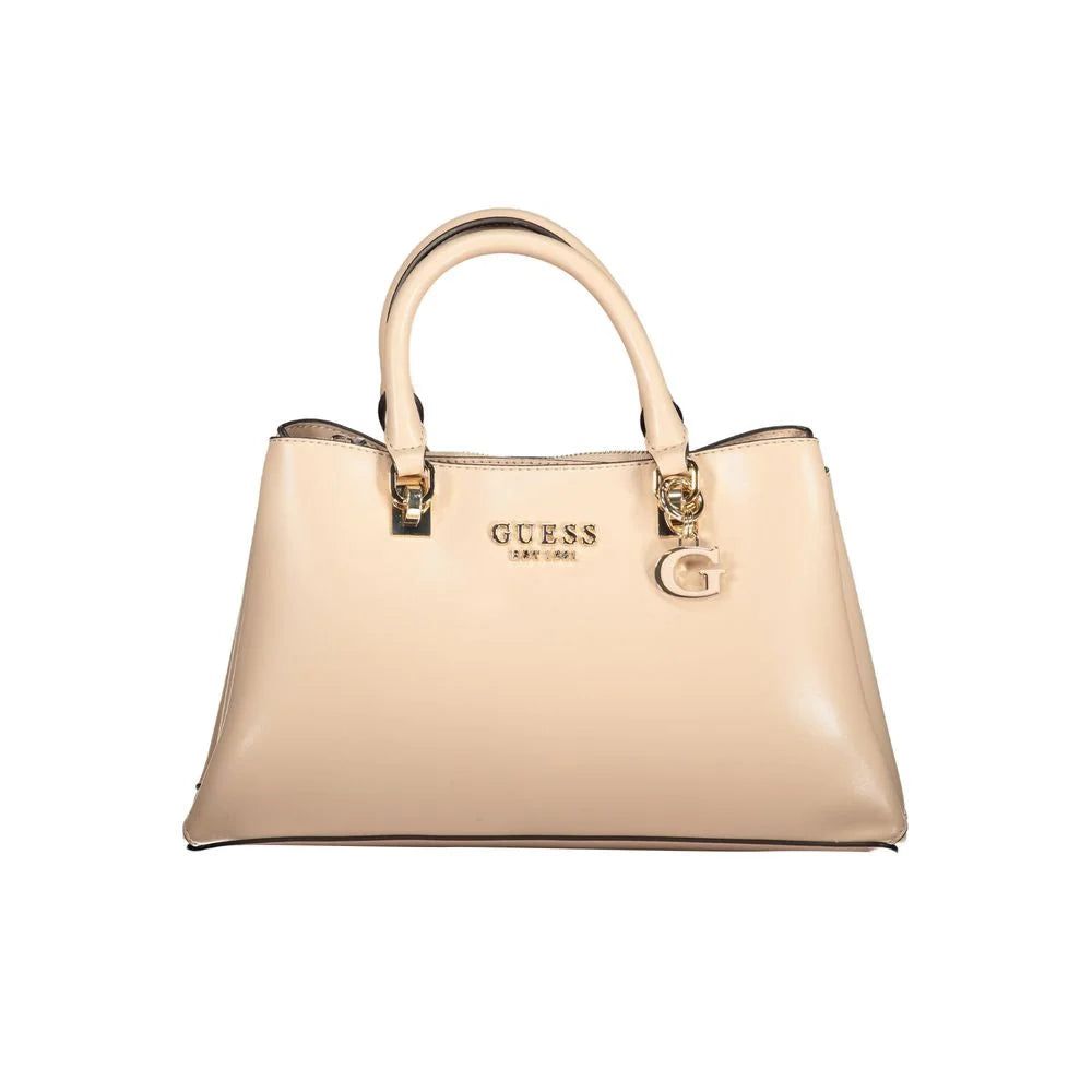 Guess Jeans Beige Polyethylene Handbag - Shoulder Bags