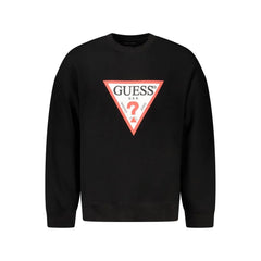 Guess Jeans Black Cotton Men Sweater - L
