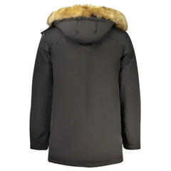 Guess Jeans Black Polyester Mens Jacket