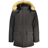 Guess Jeans Black Polyester Mens Jacket