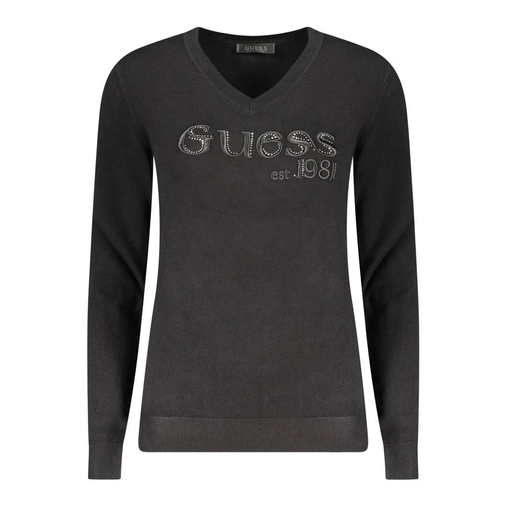 Guess Jeans Black Viscose Women Sweater