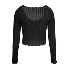 Guess Jeans Black Viscose Women Sweater - M