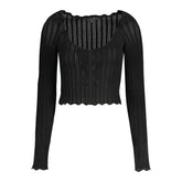 Guess Jeans Black Viscose Women Sweater - M