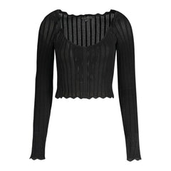 Guess Jeans Black Viscose Women Sweater - M