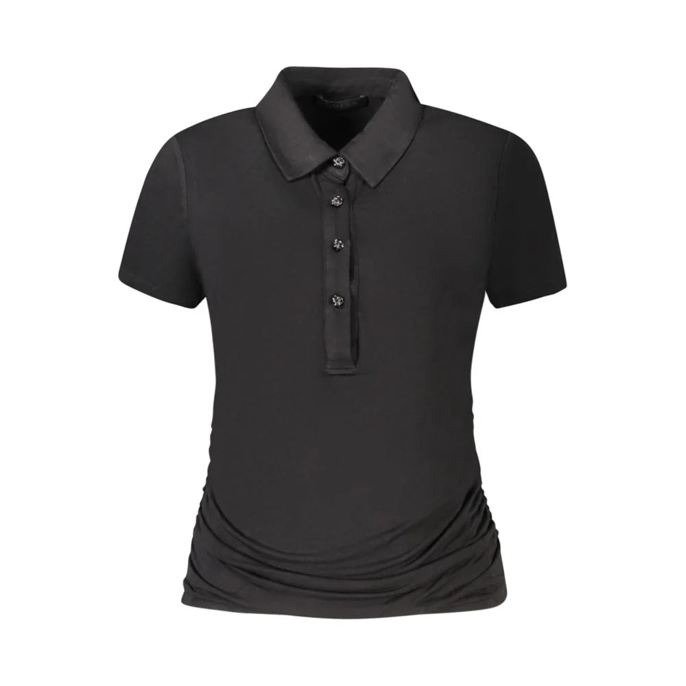 Guess Jeans Black Viscose Women Top - XS - Polos