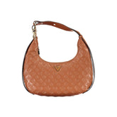 Guess Jeans Brown Polyethylene Handbag - Half-Moon Bags