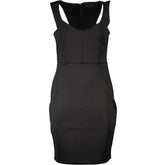 Guess Jeans Chic Black Contrast Detail Dress with Wide Neckline - XS - Dresses