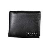 Guess Jeans Chic Black Leather Dual-Compartment Wallet - Wallets