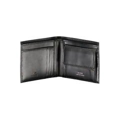 Guess Jeans Chic Black Leather Dual-Compartment Wallet - Wallets