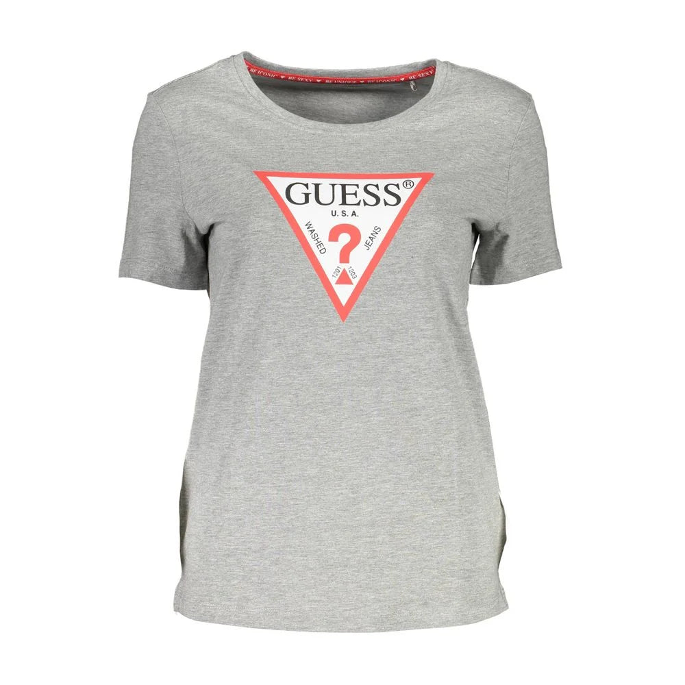 Guess Jeans Gray Cotton Women T-Shirt - XS - T-Shirts