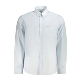 Guess Jeans Light Blue Cotton Men Shirt - L