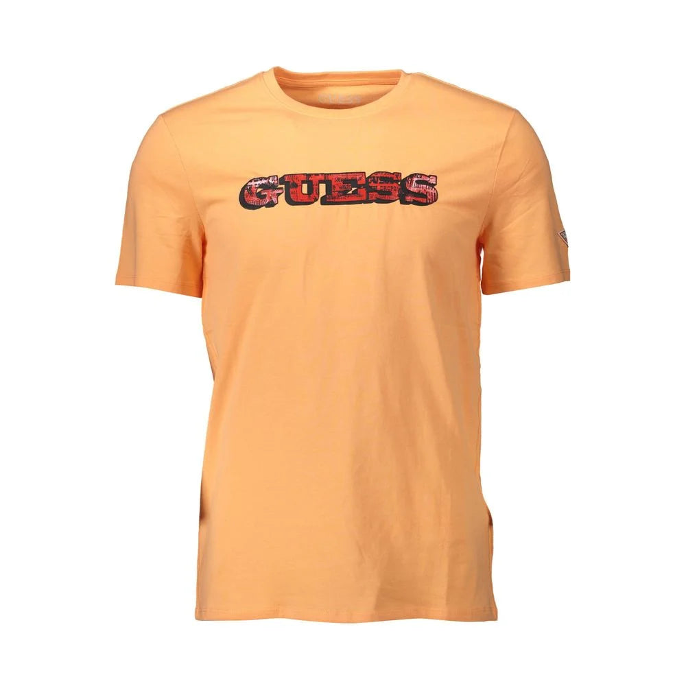 Guess Jeans Orange Cotton Men T-Shirt - XXL - T-Shirts