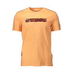 Guess Jeans Orange Cotton Men T-Shirt - XXL - T-Shirts