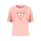 Guess Jeans Pink Cotton Women T-Shirt - T-Shirts